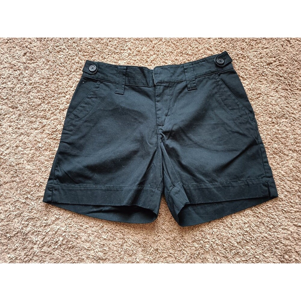 Lee Chino Shorts Women's Size 8M Just Below the Waist Black Walking Casual Prep